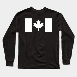 Canada Flag - White Long Sleeve T-Shirt